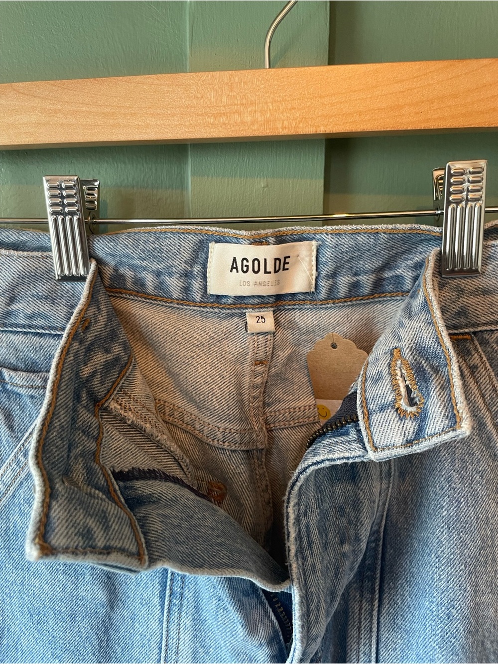 Agolde Light Blue Cooper Carpenter Jeans - Picture 5 of 10
